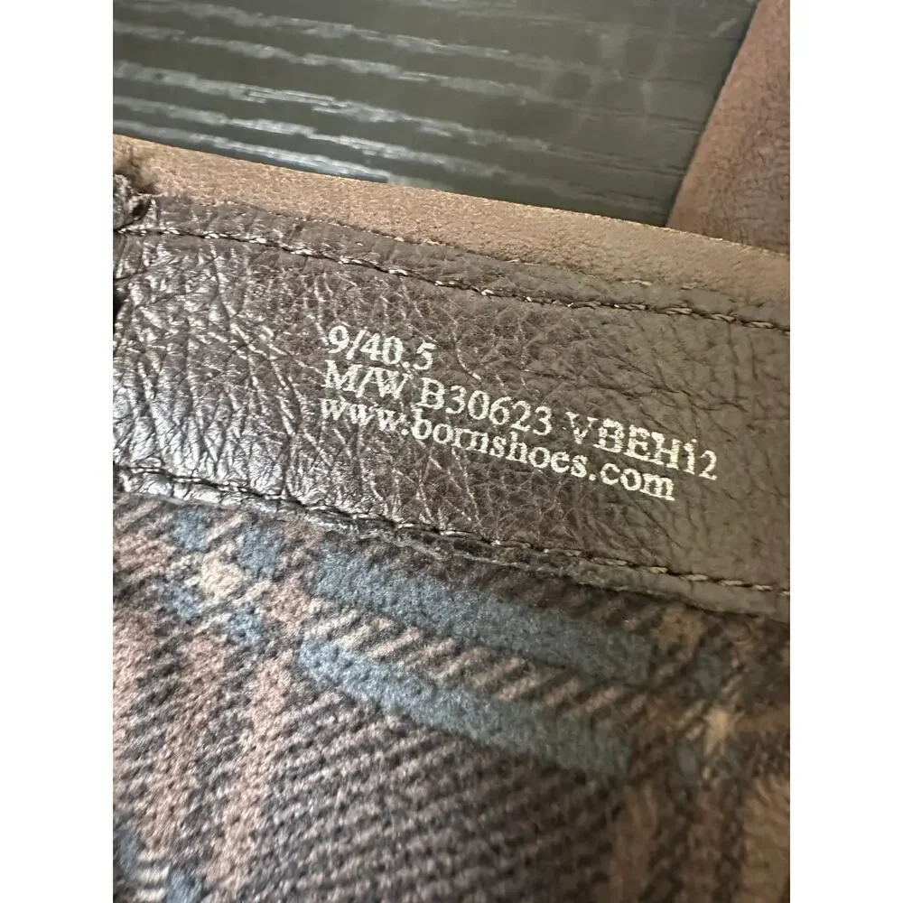 BORN Size 9 Brown 100% Leather Tall Winter Boots Closet Staple Luxury Buckle